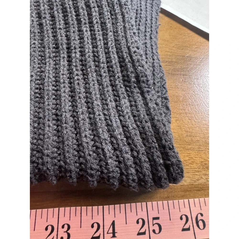 Free People Marlie Deep V Chunky Ribbed Knit Sweater Large Slouchy Boxy Grunge
